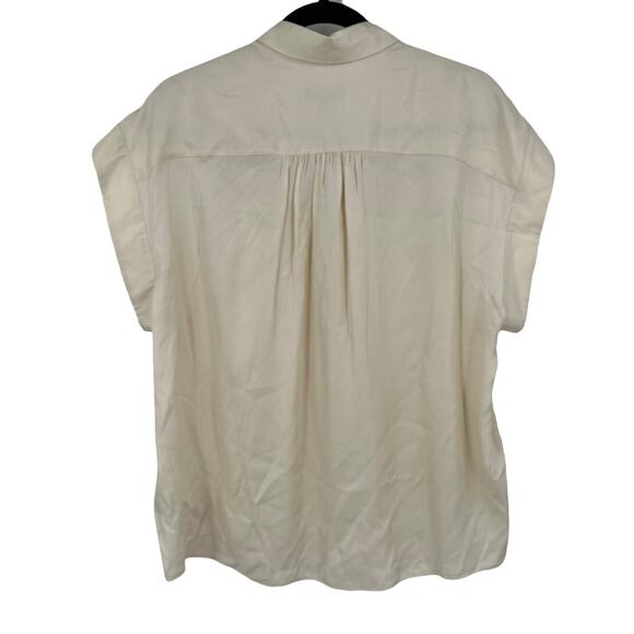 Rag & Bone top Robin silk blend blouse ivory size Medium M - Picture 4 of 7